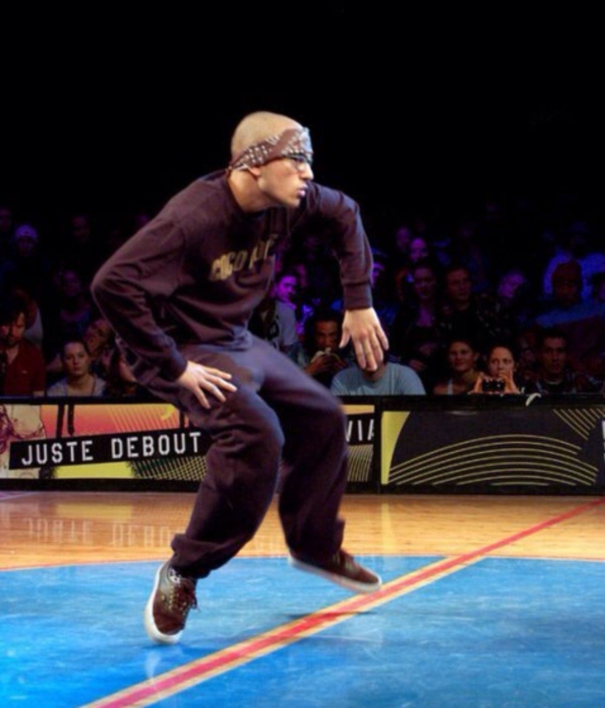 Anik "Coco Pops" Devaughn competing in a popping battle at the Juste Debout Scandinavian finals, Stockholm, Sweden, 2011.